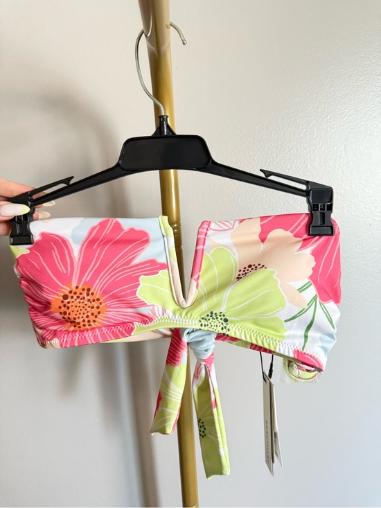 Sanctuary Other - NWT Sanctuary Floral Bandeau Bikini Top – White Multi, Size S